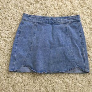 mini denim skirt